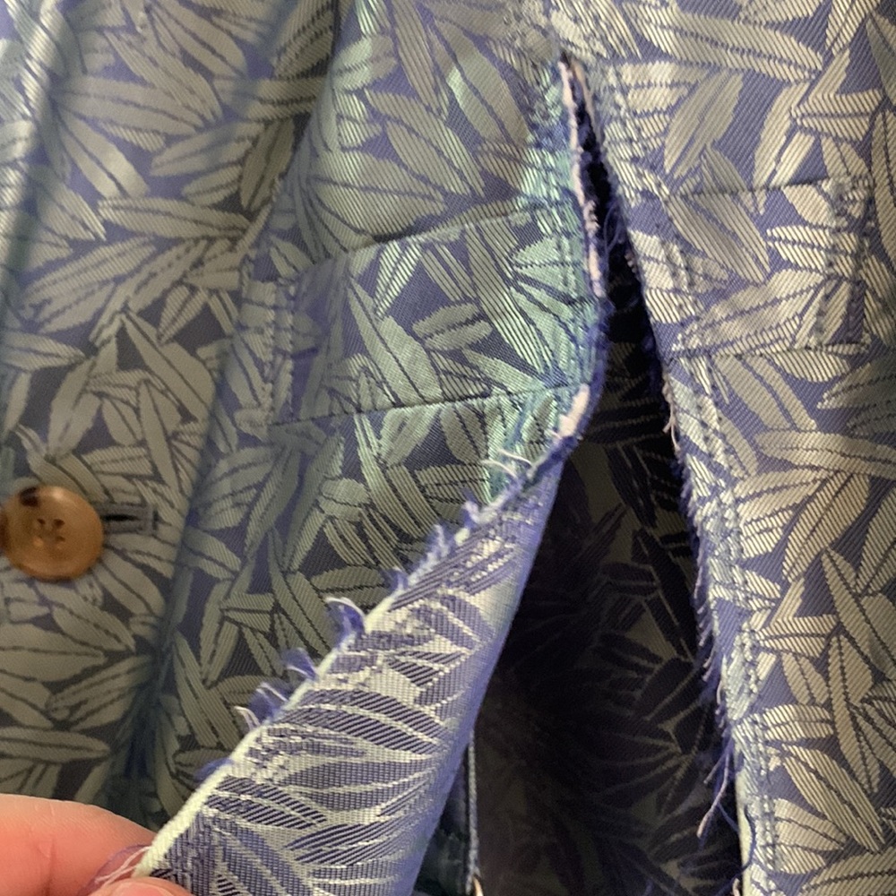NWT homme plus cut & slash front with straps feather print jacket - Picture 9 of 13